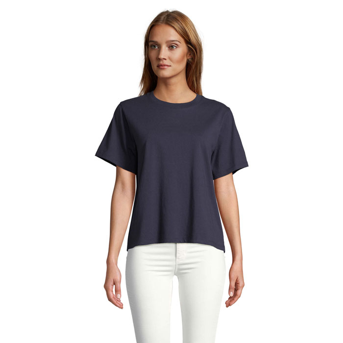 T-shirt femme personnalisable coton bio 150 g/m² Legend French Marine
